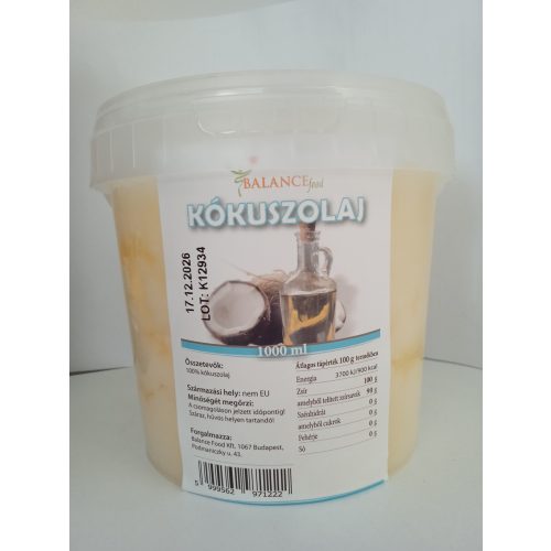Balance Food Ulei de cocos / Untura de cocos 1000 ml