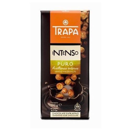 Trapa Intenso Noir 55% Avellana 175g - Ciocolată neagră cu un conținut de cacao de 55% și cu alune întregi