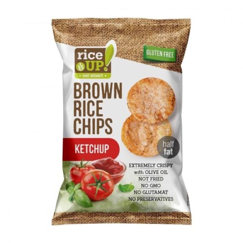 Chips de orez cu aroma de ketchup cu orez 60g