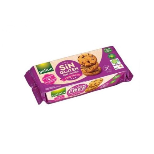 Gullón Sin Gluten Chip choco - biscuiți fără gluten, fără zahăr adăugat, cu bucăți de ciocolată 130g