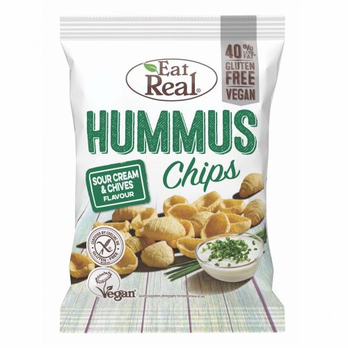 Eat Real Chips Hummus – Cu Smântână Și Snidling (Arpagic) 45G