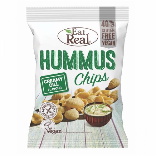 Eat Real Chips Hummus – Cu Cremă Și Mărar 45G