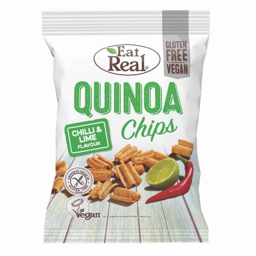 EAT REAL QUINOA CHIPS – CU CHILI ȘI LIME 30G