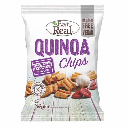 Eat Real Quinoa Chips – Cu Roșii Uscaţi La Soare Și Usturoi Fript 30G