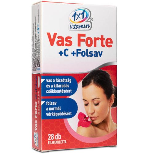 1x1 Vitamin Fier Forte + C + acid folic supliment alimentar comprimate filmate 28 buc.