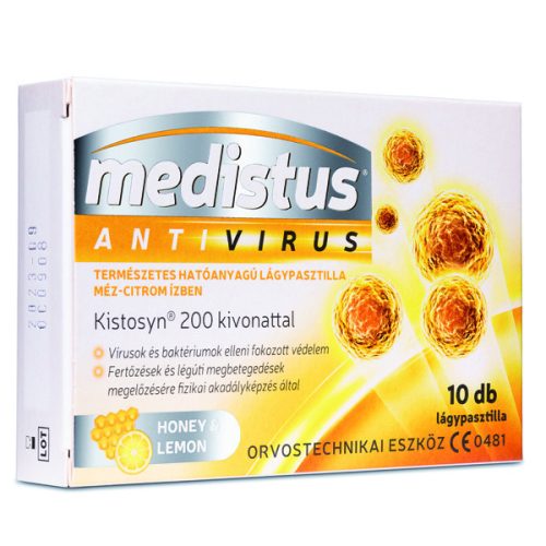 Medistus® Antivirus pastilă moale cu aromă de miere-lămâie PRODUS MEDICAL CE 0481