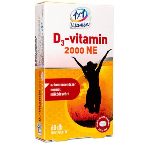Supliment alimentar comprimate filmate 1x1 Vitamin cu vitamina D3 2000 NE 60 buc.