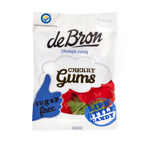 DeBron ’’Cherry gums’’ bomboane gumate fără zahăr 90 g