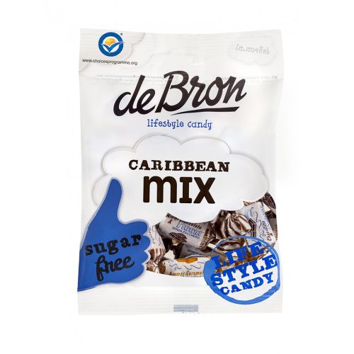 DeBron Selecție de caramel Karibi-mix fără zahăr 90 g