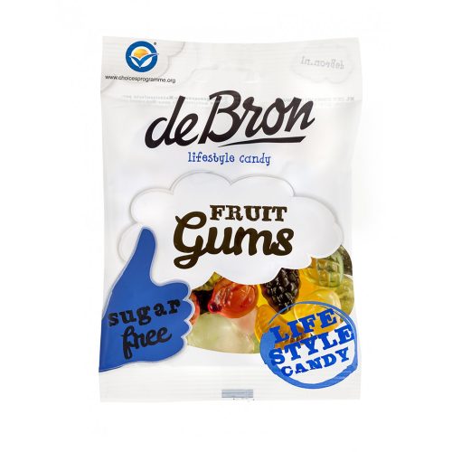 DeBron „Fruit Gums” bomboane gumate Fără gluten și ȋndulcitori 100 g