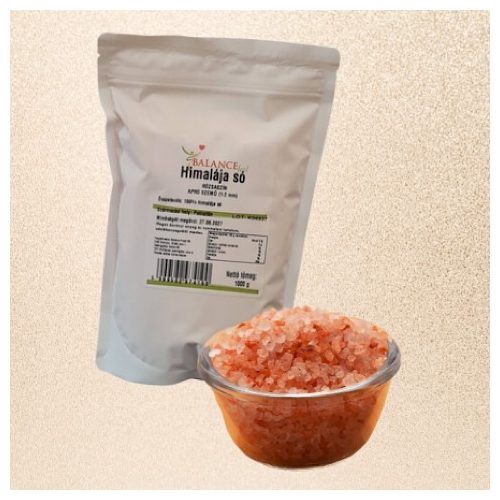 Sare de Himalaya, roz, fin măcinată, 1000g/1kg (1-2 mm)