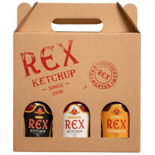 Pachet Rex Grill (original, fierbinte, BBQ), 3x230g