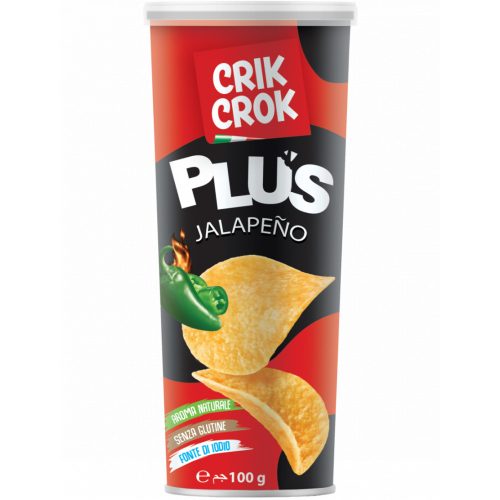 Crik Crok chips, jalapeno, gluténmentes, 100g