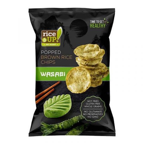 Rice up, chipsuri de orez cu aromă de wasabi, 60g.