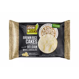  Rice Up, felie de orez brun integral cu ciocolată albă, 30g.