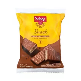   Schar Snack, napolitană umplută cu alune și acoperită cu ciocolată, 105 g.