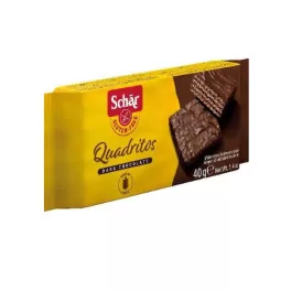 Schar Quadritos, vafea cu ciocolată, 40g.