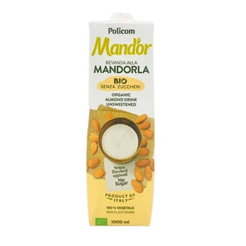 Mand'or Prémium Lapte de Migdale Bio, fără zahăr adăugat, 1000 ml