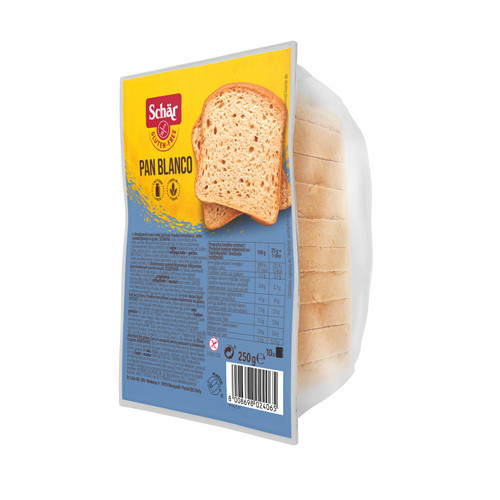 Pâine Schar Pan Blanco, fără gluten, fără lactoză, 250g.