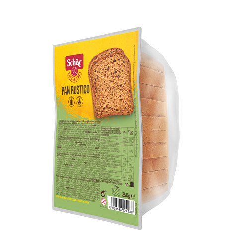 Pâine Schar Pan Rustico, fără gluten, fără lactoză, 250g.