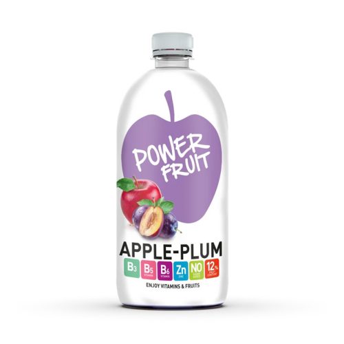 Băutura Power Fruit cu aromă de Măr-Prună, cu vitamine din complexul B și guarana, 750 ml