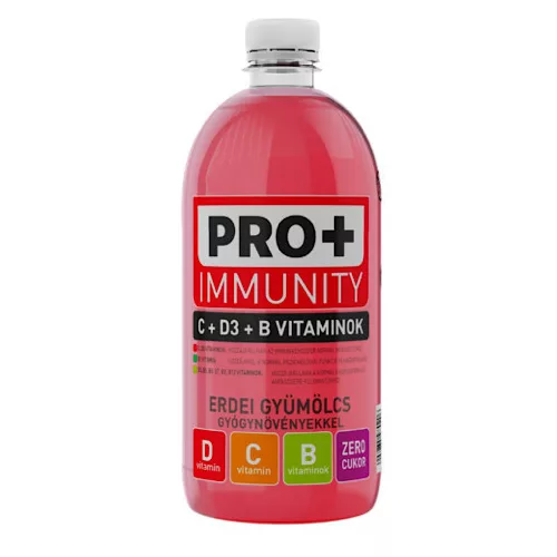 Pro+ Imunitate, băutură cu aromă de fructe de pădure, cu vitaminele D, C și B, 750 ml