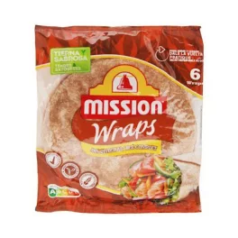MISSION Wrap cu Grâu Integral 25 cm, 370 g (6 buc/bax)