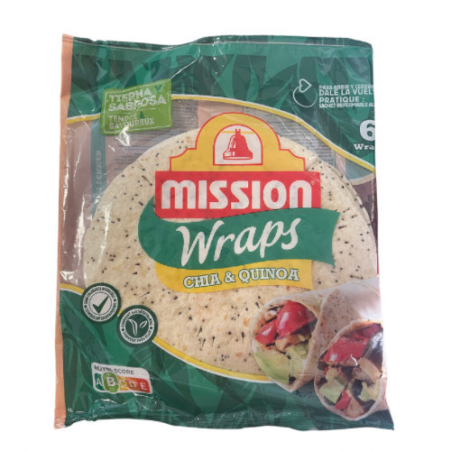 MISSION Wrap Chia & Quinoa 25 cm, 370 g (6 buc/ cutie)