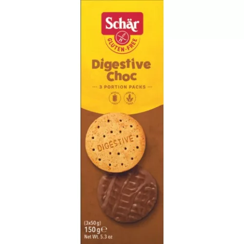 Gullón Digestive Choco - biscuit acoperit cu ciocolată, fără zahăr, bogat în fibre, 270g.