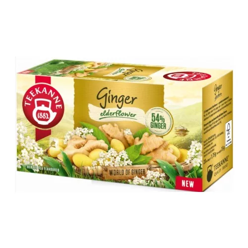 Teekanne Ginger Elderfl. bodzavirág íz. gyömbértea, 35 g