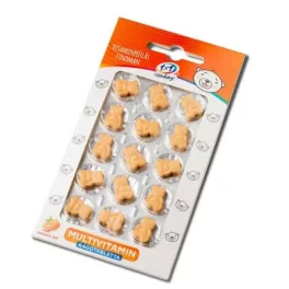   1x1 Vitamin Vitamina C 1000 mg + vitamina D3 cu extract de măceș, supliment alimentar cu aromă de portocale, tablete masticabile cu îndulcitori (60 buc.)