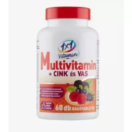   1x1 Vitamin Vitamina C 1000 mg + vitamina D3 cu extract de măceș, supliment alimentar cu aromă de portocale, tablete masticabile cu îndulcitori (60 buc.)