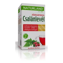   Naturland Prémium Csalánlevél-Tőzegáfonya teakeverék 20x1,2 g