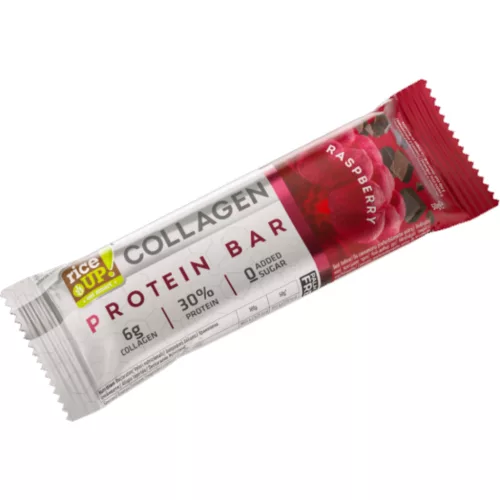 Rice up Fehérjeszelet kollagénnel Málna ízű, 50 g