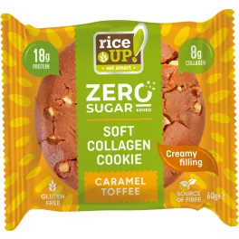 Rice UP Zéro Kollagén, protein keksz karamell ízű, 60 g