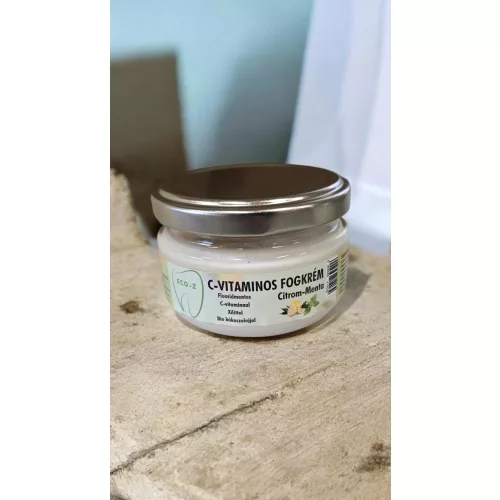 Eco-Z C-vitaminos fogkrém, citrom és menta, üveges, 75 ml